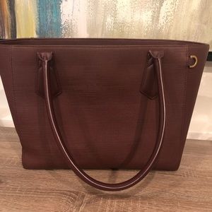 Dagne Dover Signature burgundy tote